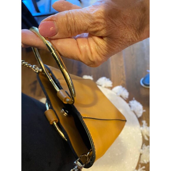 Co Lab Bangle Tote Bucket Vegan Tan w/ Gold Chain Purse Bag by Christopher Kon - Picture 10 of 11